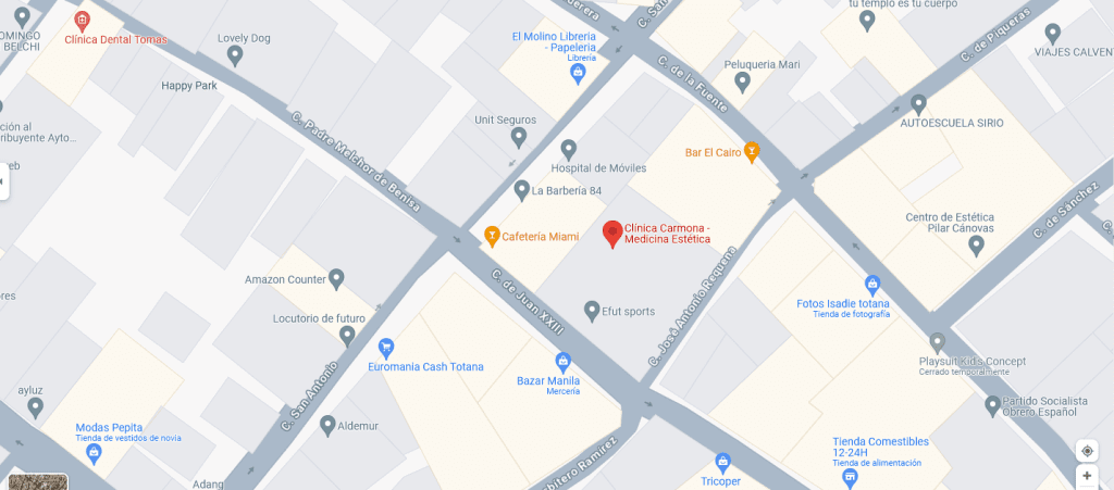 Ubicación de la clínica en google maps