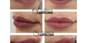 Resultado del tratamiento de aumento de labios en Clínica Carmona